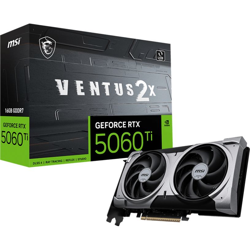Видеокарта MSI GeForce RTX 5060 Ti 16G VENTUS 2X PLUS