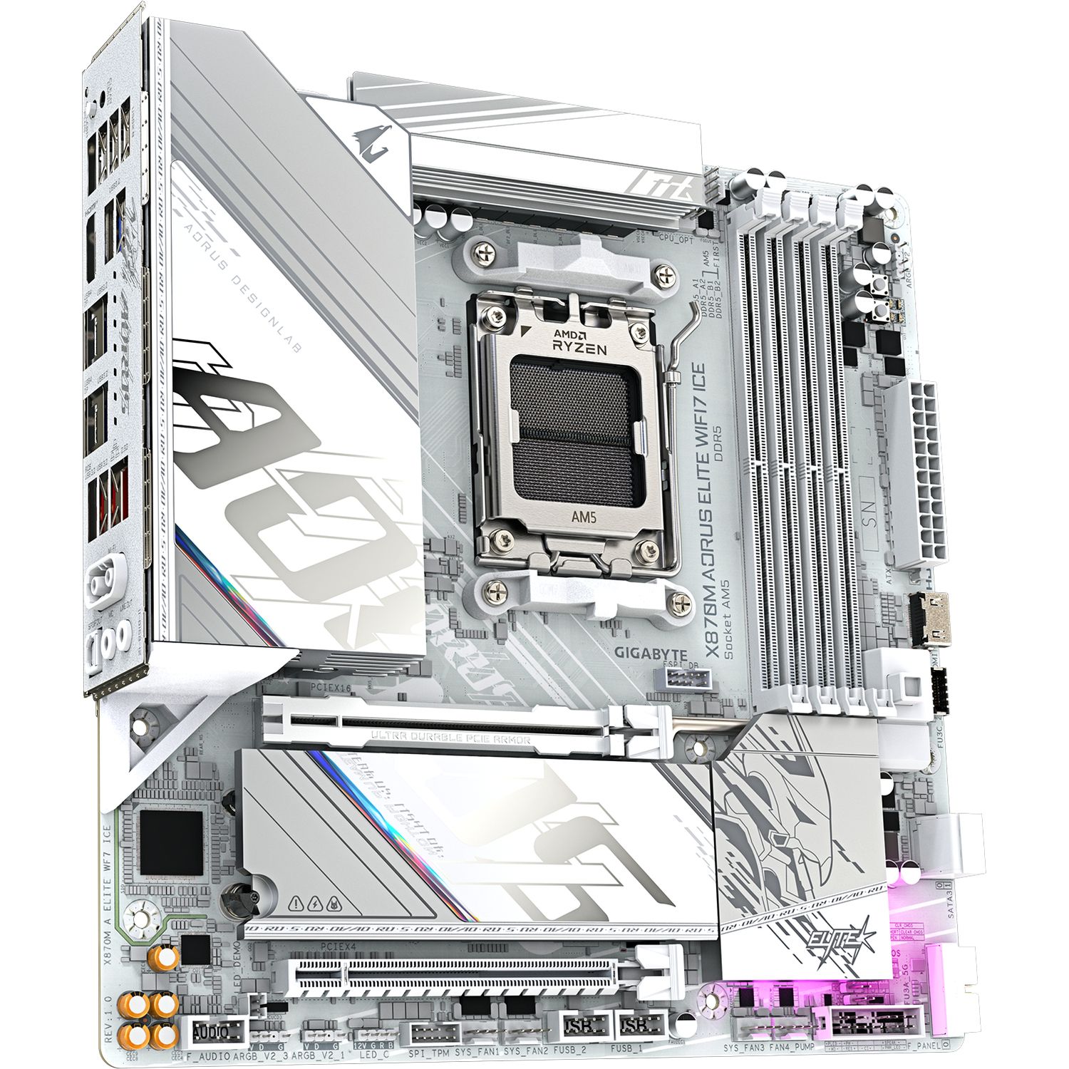 Материнская плата Gigabyte X870M A ELITE WF7 ICE