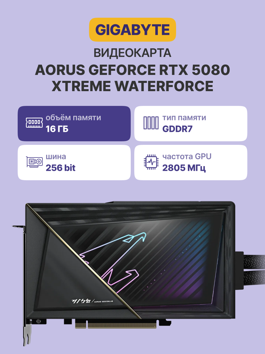 Видеокарта Gigabyte GV-N5080AORUSX W-16GD