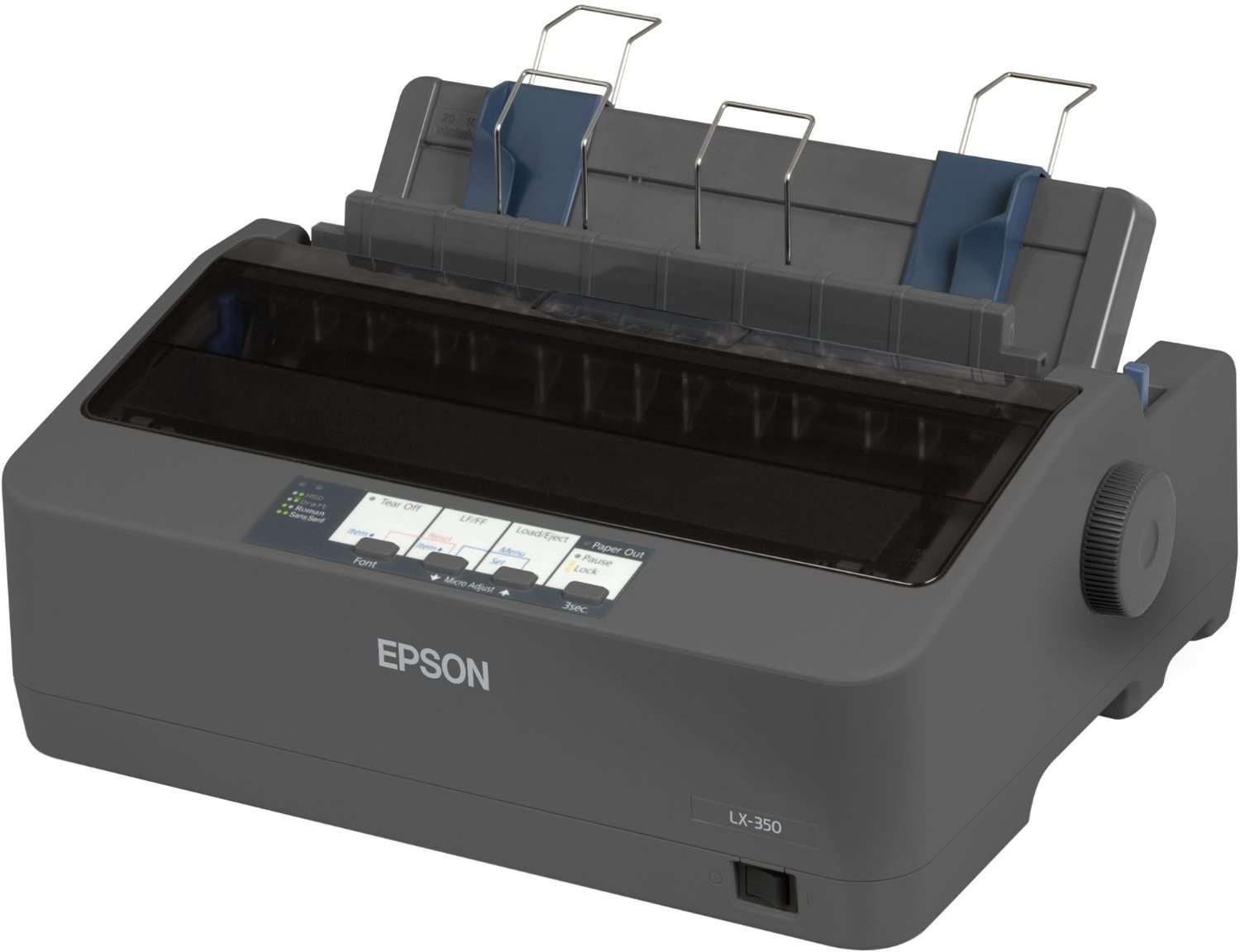 Принтер матричный Epson LX-350 (A4, LPT/COM/USB, 9 игл, 357 знака в секунду, 128 Kb, C13S015637BA) [ C11CC24032 / C11CC24031 ]