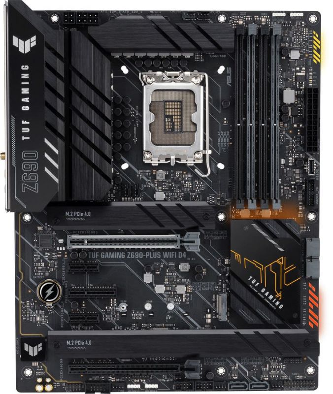 Материнская плата ASUS TUF GAMING Z690-PLUS D4 Retail (Intel, Z690, S - 1700, ATX, Dual channel DDR4-5333*, 4 slots, (до 128 GB)