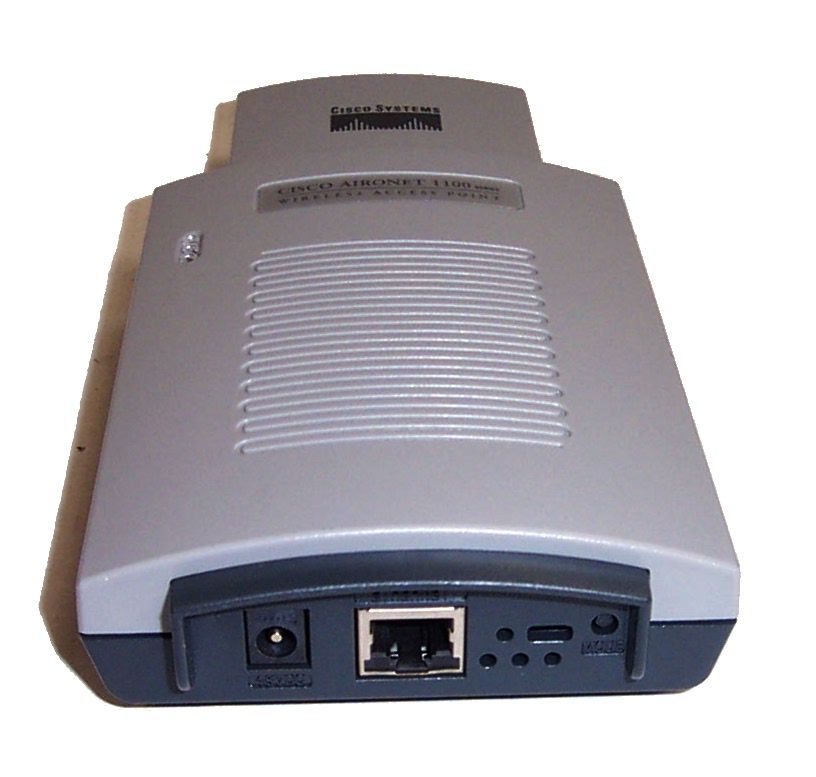 Точка WiFi доступа Cisco [ AIR-AP1121G-E-K9 ] (IEEE 802.11b/g, до 54 Мб/с, 1 x 10/100TX, RJ45, до 610 м., встроенная антенна, RAM 16 MB, Flash  8 MB,