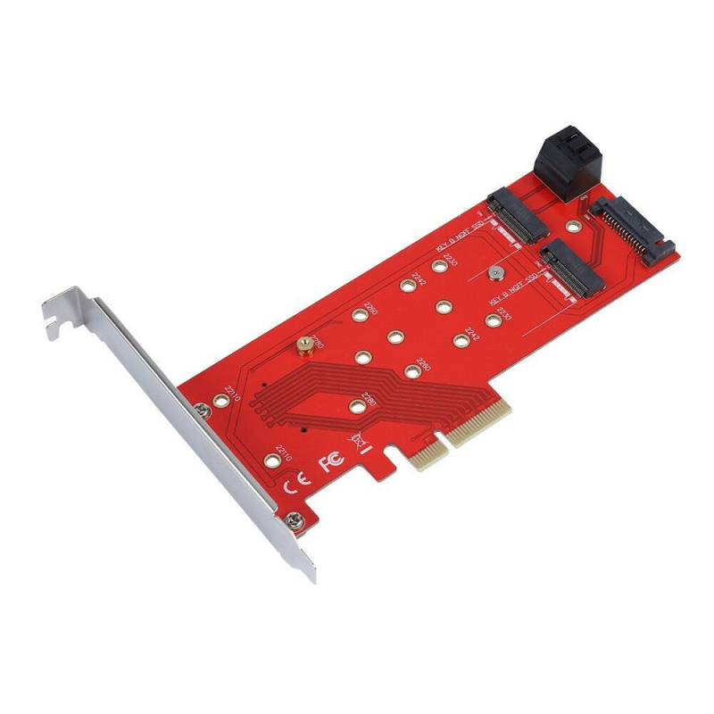 Плата расширения M2 ORIENT C298E (PCI Express 4x, внутренние порты 2 x M.2 Key B SATA + M.2 Key M NVMe, поддержка SSD до 110 мм(22110)) [ C298E ] (OEM