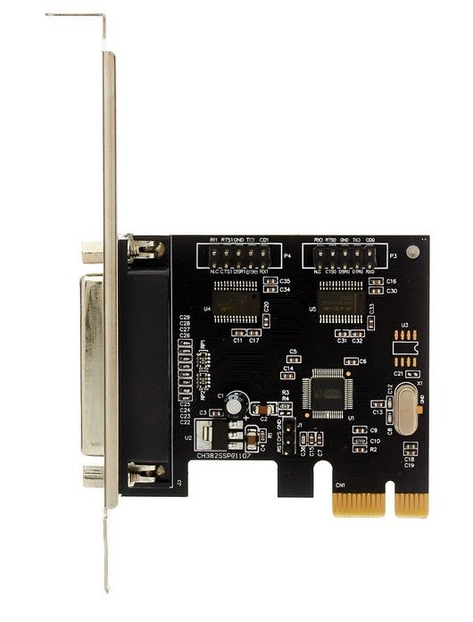 Контроллер мультипортовый Exegate EXE-303 (PCI Express 1x, 2xCOM + 1xLPT, WCH CH382L) [ EX281226RUS ] (OEM)