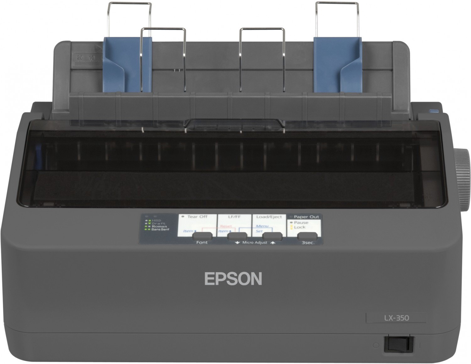 Принтер матричный Epson LX-350 (A4, LPT/COM/USB, 9 игл, 357 знака в секунду, 128 Kb, C13S015637BA) [ C11CC24032 / C11CC24031 ]
