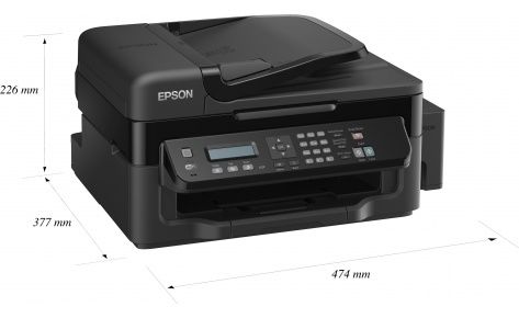 Уцененный товар МФУ струйное Epson L555 (черный) [ C11CC96403 ] (После ремонта, до 33 ppm, до 15 ppm, USB 2.0, Wi-Fi, T6641, 6642, 6643, 6644, фирменн