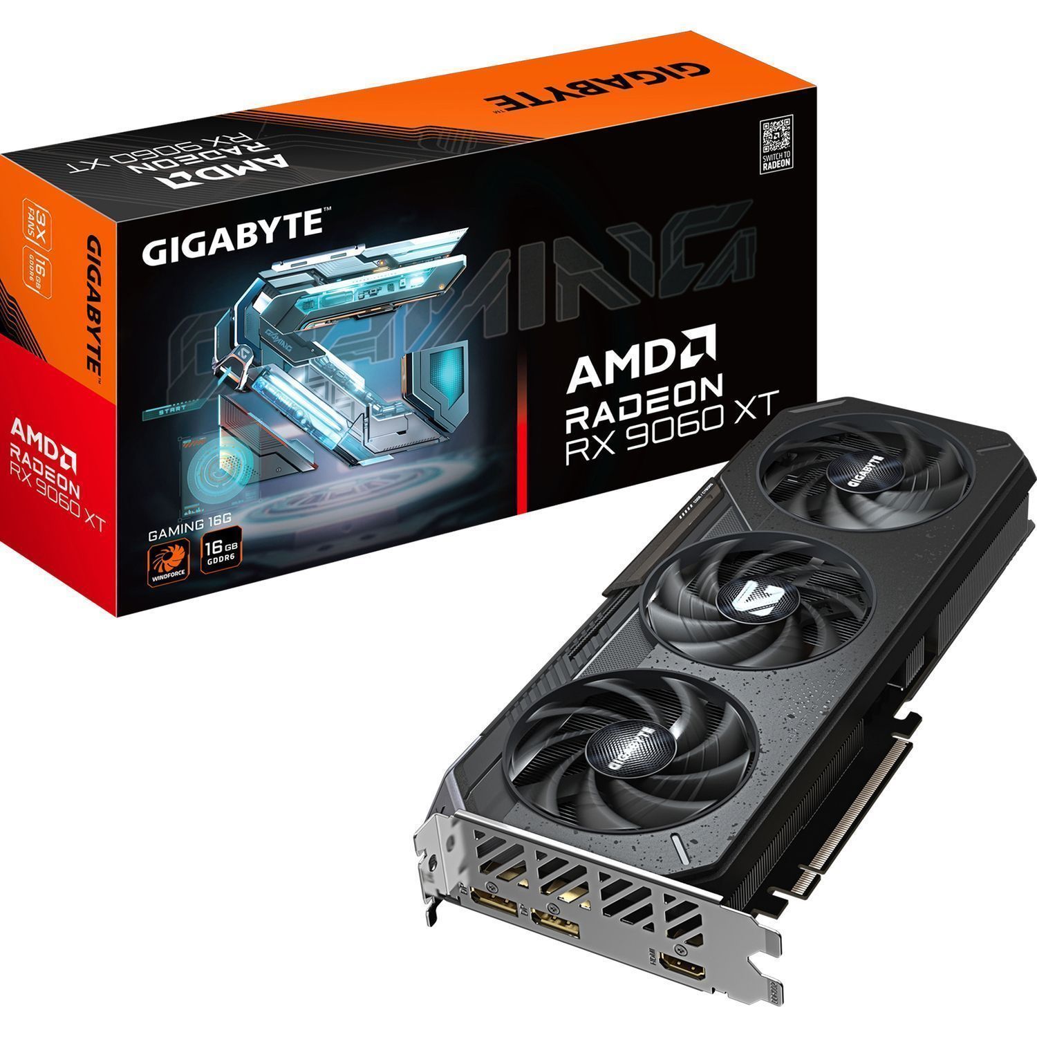 Видеокарта Gigabyte Radeon RX 9060 XT GAMING 16G (GV-R9060XTGAMING-16GD)